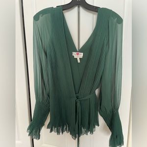 JOIE Pleated Wrap Shirt-Size Medium